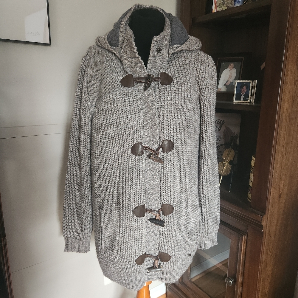 Gray Toggle Sweater Women Red Bull Tag New
